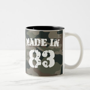 Caneca De Café Em Dois Tons 1983 Feito Em 83