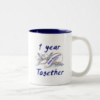 Caneca De Café Em Dois Tons 1 ano junto