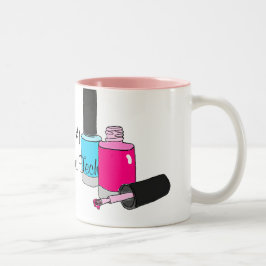 Caneca De Café Em Dois Tons #1 manicuro do técnico do prego do número um