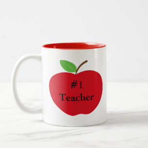 Caneca De Café Em Dois Tons #1 Professora Apple Mug