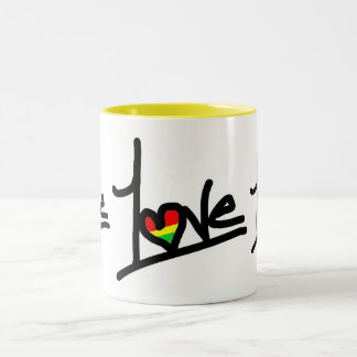 Caneca De Café Em Dois Tons 1Love