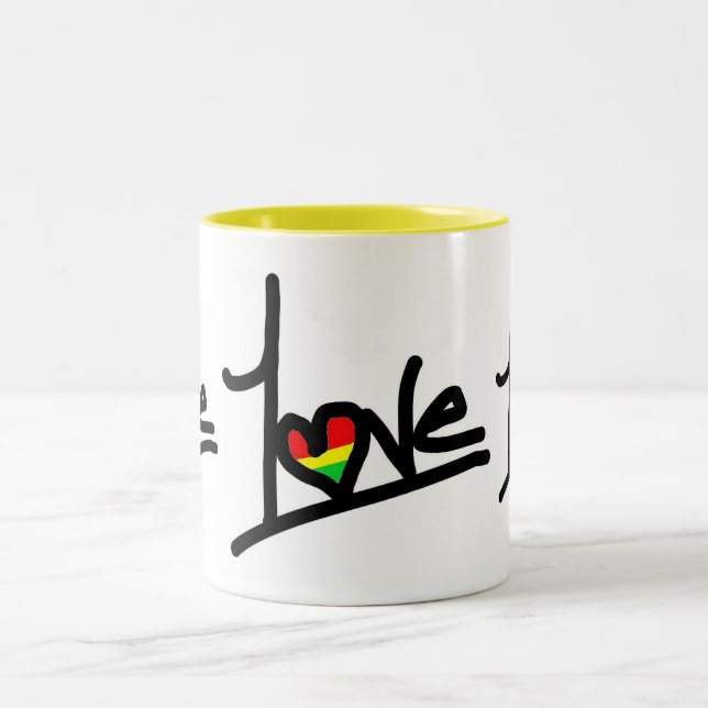 Caneca De Café Em Dois Tons 1Love (Centro)