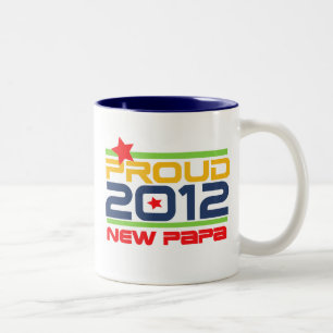 Caneca De Café Em Dois Tons 2012 Novo Papá - Camisas e presentes