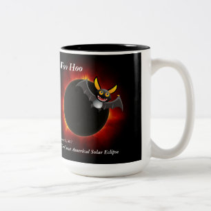 Caneca De Café Em Dois Tons 2017 eclipse solar, edição do vampiro