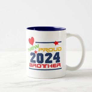 Caneca De Café Em Dois Tons 2024 Novo Irmão Orgulhoso Mug