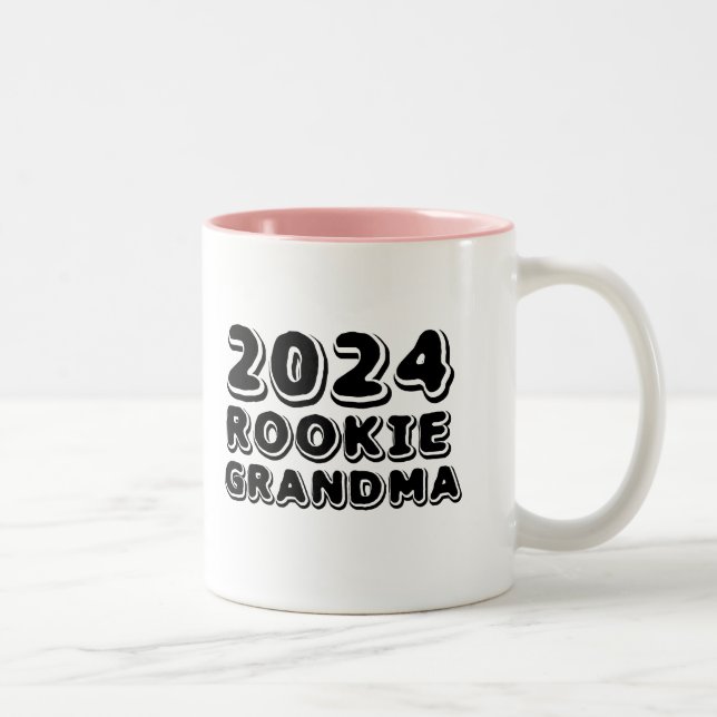 Caneca De Café Em Dois Tons 2024 Rookie Primeira Vez Vovó Mugs (Direita)
