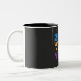 Caneca De Café Em Dois Tons 2026 Será Meu Ano Inspirador Novos Começos