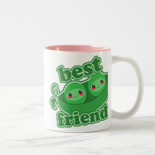 CANECA DE CAFÉ EM DOIS TONS 2 MELHORES AMIGOS DAS ERVILHAS