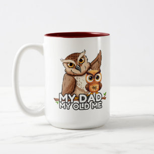 Caneca De Café Em Dois Tons 2-Tone Mug 15oz : Meu Pai Meu Velho Eu (marrom)