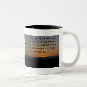 Caneca De Café Em Dois Tons 2Corintianos 10:5