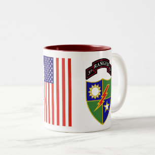 Caneca De Café Em Dois Tons 3º Batalhão - 75º Regimento de Ranger - Mug de