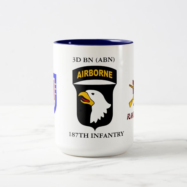 Caneca De Café Em Dois Tons 3º Bn (Abn) 187º Mug De Infantaria (Centro)