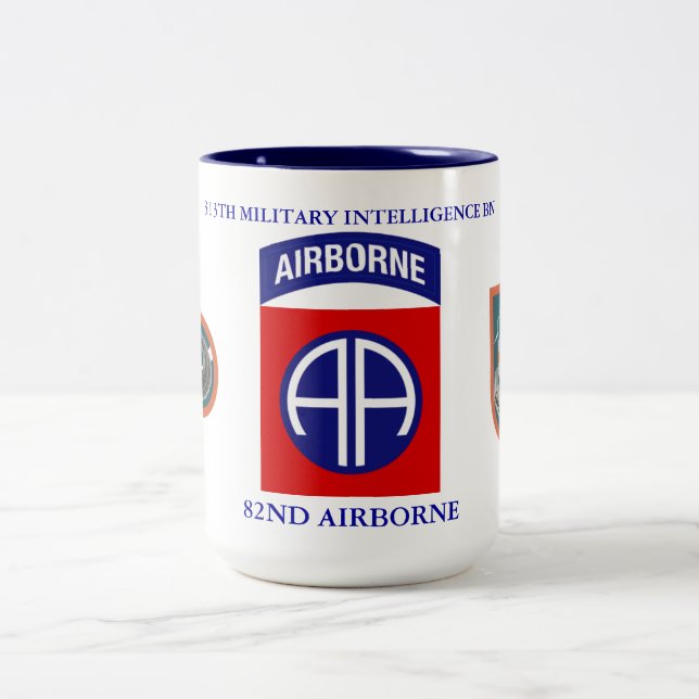 CANECA DE CAFÉ EM DOIS TONS 313.º MILITAR INTELIGÊNCIA BATTALION MUG (Centro)