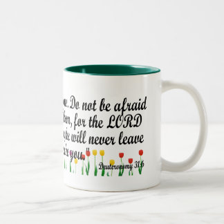 Caneca De Café Em Dois Tons 31:6 de Deuteronomy