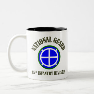 Caneca De Café Em Dois Tons 35o Guarda nacional do Div da infantaria