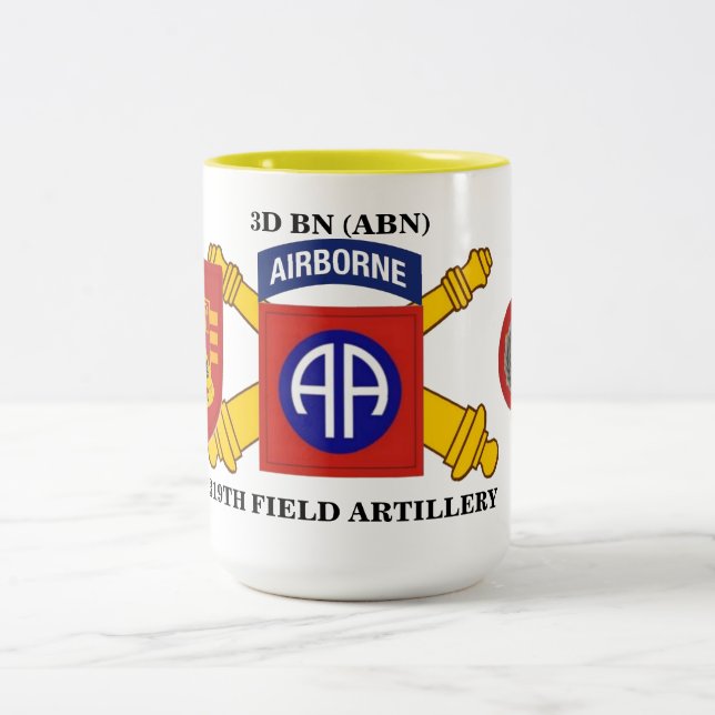 CANECA DE CAFÉ EM DOIS TONS 3.ª BATALHA 319 CAMPO ARTILLERY MUG (Centro)
