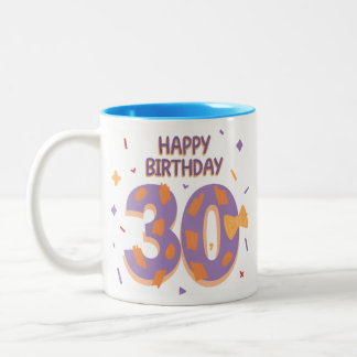 Caneca De Café Em Dois Tons 3-0 está aqui! Feliz aniversário de 30 anos Mug.