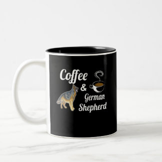 Caneca De Café Em Dois Tons 3 Café E German shepherd