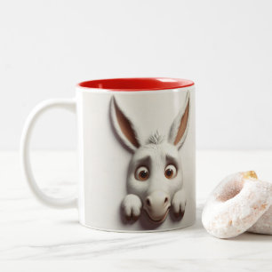 Caneca De Café Em Dois Tons 3D Animais Assustados E Engraçados