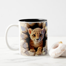 Caneca De Café Em Dois Tons 3D Bebê Cachorro Quente De Chita Quente De Café De
