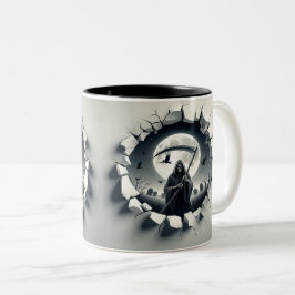 Caneca De Café Em Dois Tons 3D Eerie Halloween