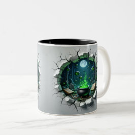 Caneca De Café Em Dois Tons 3D Eerie Halloween