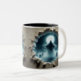 Caneca De Café Em Dois Tons 3D Eerie Halloween