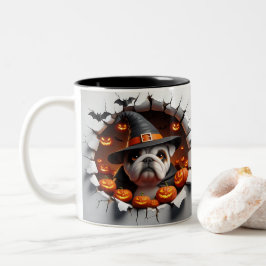 Caneca De Café Em Dois Tons 3D Halloween Dog Breeds Halloween Mugs, Tea/Coffee