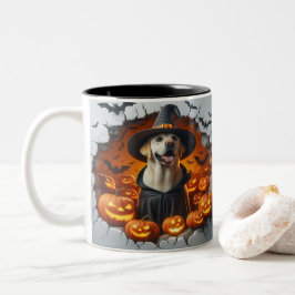 Caneca De Café Em Dois Tons 3D Halloween Dog Breeds Halloween Mugs, Tea/Coffee