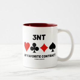 Caneca De Café Em Dois Tons 3NT meu contrato favorito (ponte de quatro ternos
