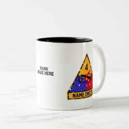 Caneca De Café Em Dois Tons 4ª Divisão Armada "Nome suficiente" Grunge