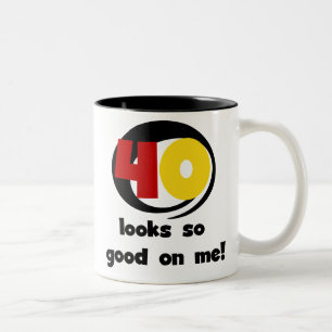 Caneca De Café Em Dois Tons 40 olhares tão bons em mim camisas e presentes de