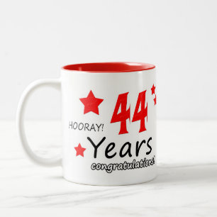 Caneca De Café Em Dois Tons 44, 44 anos de casamentos C