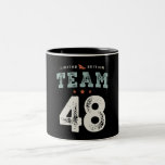 Caneca De Café Em Dois Tons 48 Birthday Funny 48 Years Old<br><div class="desc">This funny graphic saying design makes a great present for a 48 year old birthday man or woman. Make this 48th birthday party special with this design,  Limited Edition Team 48. This product makes the perfect humorous birthday present for your buddy turning 48 years old!</div>