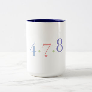 Caneca De Café Em Dois Tons 4 7 8 Técnica Respiratória   Meditação