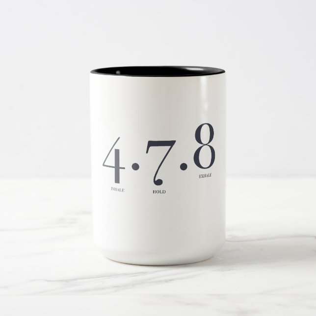 Caneca De Café Em Dois Tons 4 7 8 Técnica Respiratória | Meditação (Centro)