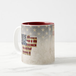 Caneca De Café Em Dois Tons 4 de julho Dia da Independência V 1.0 2020