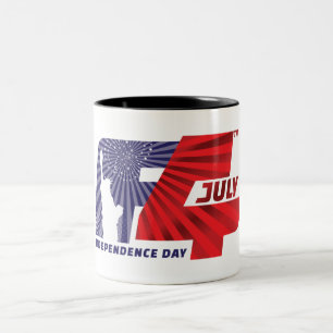 Caneca De Café Em Dois Tons 4 de julho Mug