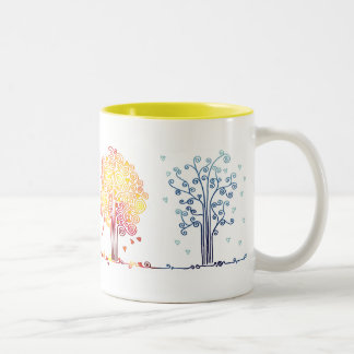 Caneca De Café Em Dois Tons 4 estações do amor