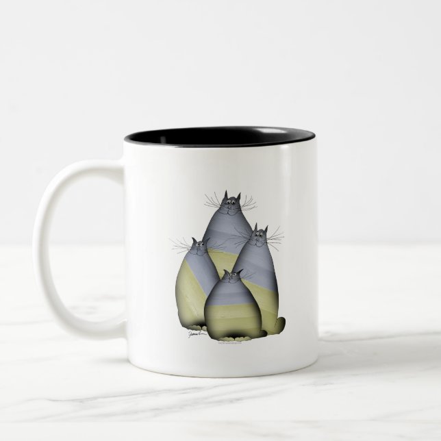 Caneca De Café Em Dois Tons 4 Gatos Ucrânia (Esquerda)