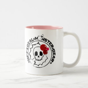 Caneca De Café Em Dois Tons 4 monstro pequenos - logotipo do feriado de Nessa