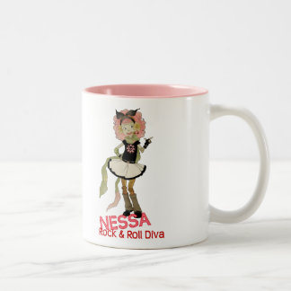 Caneca De Café Em Dois Tons 4 monstro pequenos - Nessa
