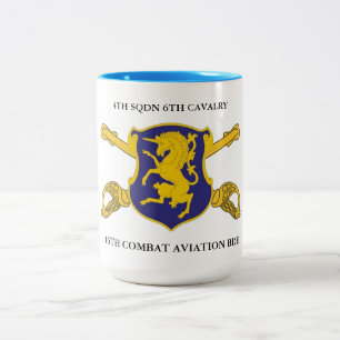 Caneca De Café Em Dois Tons 4.o CAVALRY 6 DE SQUADRON 16.o BDE DE AVIAÇÃO DE C