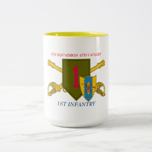 Caneca De Café Em Dois Tons 4o INFANTARIA dos ESQUADRÕES a 4o CAV ø AGRIDE