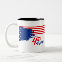 Caneca De Café Em Dois Tons 4th of July - Independence Day