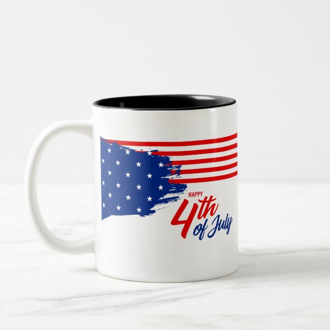 Caneca De Café Em Dois Tons 4th of July - Independence Day (Esquerda)