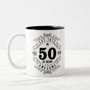 Caneca De Café Em Dois Tons 50 anos de ser incrível