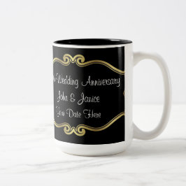 Caneca De Café Em Dois Tons 50th Aniversário de casamento