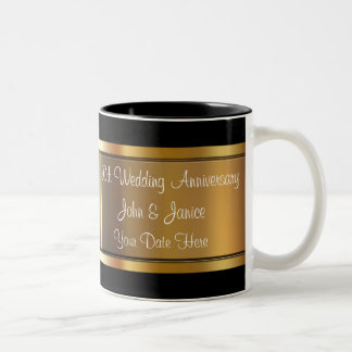Caneca De Café Em Dois Tons 50th Aniversário de casamento