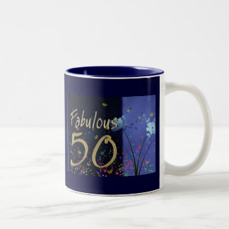Caneca De Café Em Dois Tons 50th aniversário fabuloso!